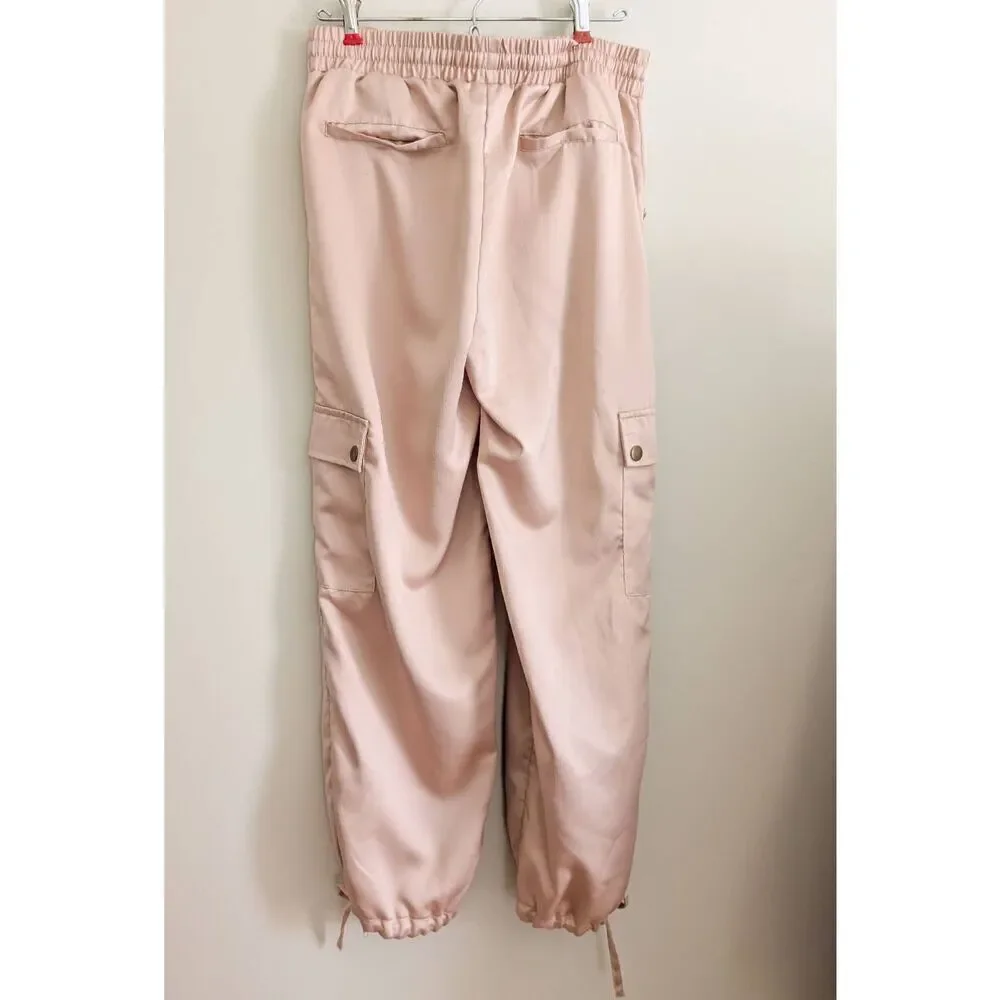 Time and Tru Satin Jogger Cargo Mid Rise Pants